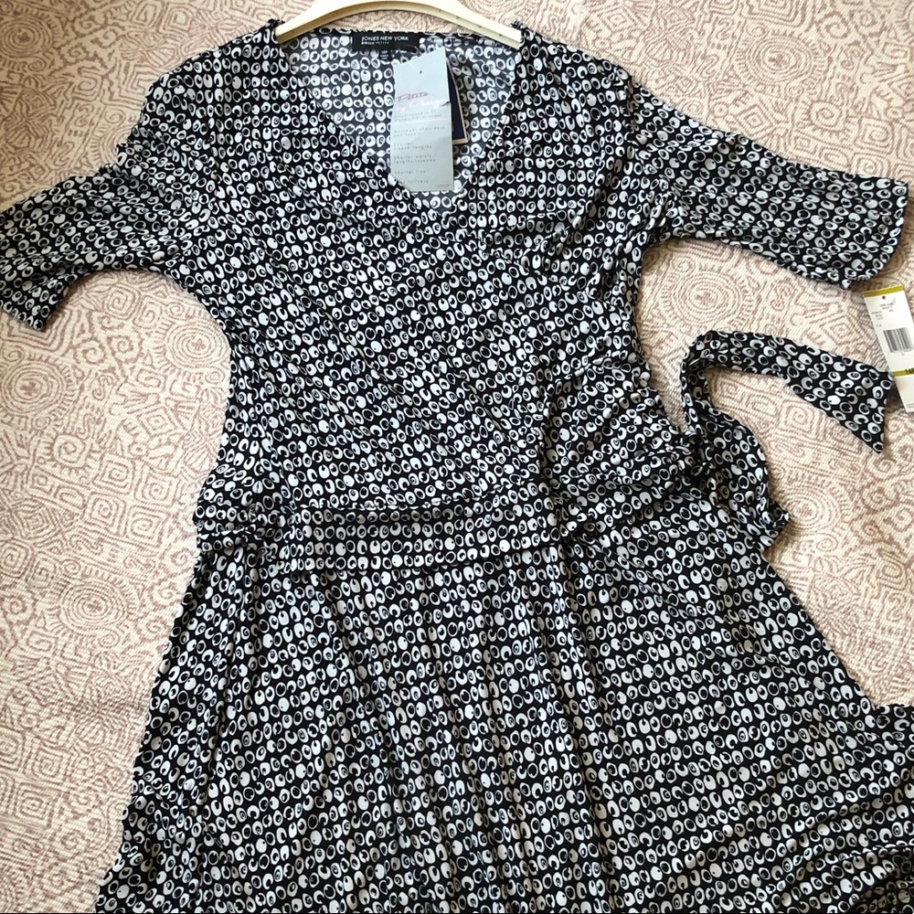 Jones NY Faux Wrap Dress